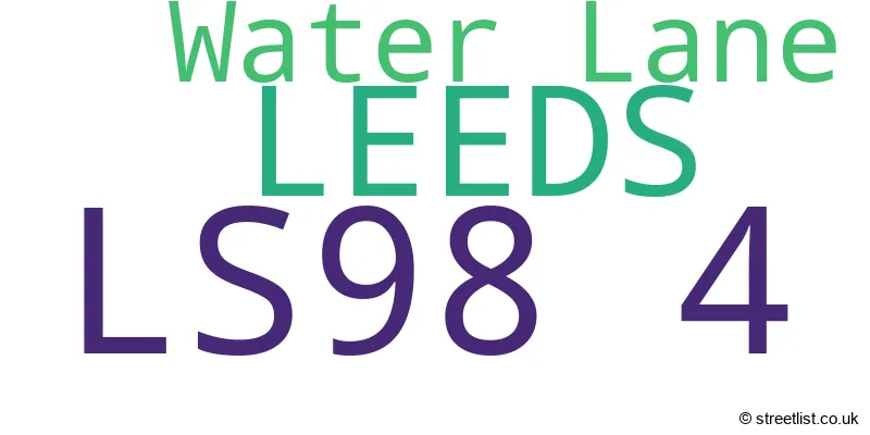 A word cloud for the LS98 4 postcode